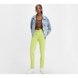 NEW Levi's 80s Mom Jeans in Green Stonewash Size 28